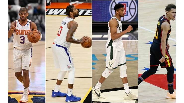 Chris Paul, Paul George, Devin Booker y Trae Young.