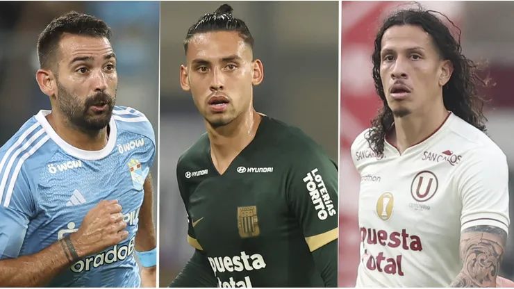 Martín Cauteruccio, Erick Noriega y Williams Rivero, figuras de la Liga 1 2024. (Imago)