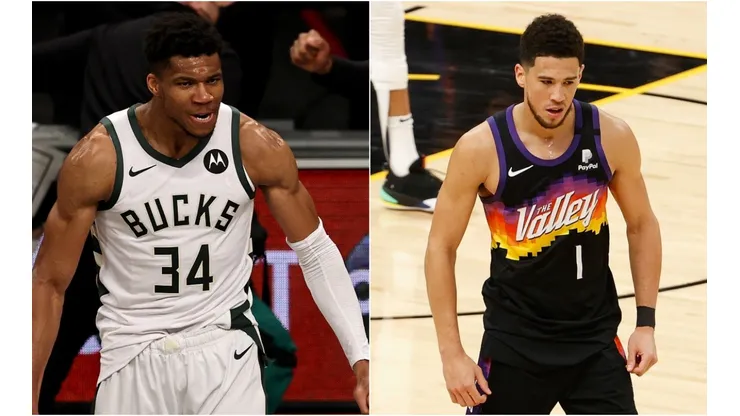 Giannis Antetokounmpo y Devin Booker