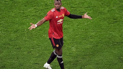 Paul Pogba en un encuentro con Manchester United.