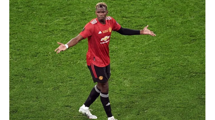 Paul Pogba en un encuentro con Manchester United.