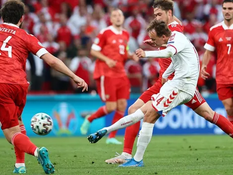 Video: Damsgaard y un bombazo al ángulo para que sueñe Dinamarca