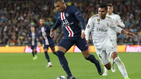 Kylian Mbappé durante un encuentro ante Real Madrid.