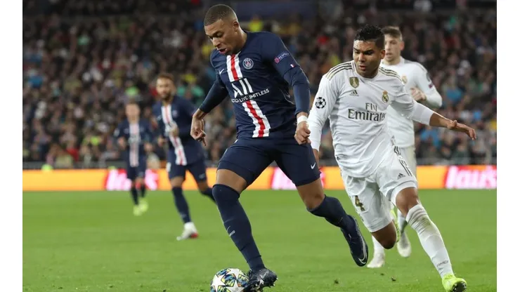 Kylian Mbappé durante un encuentro ante Real Madrid.