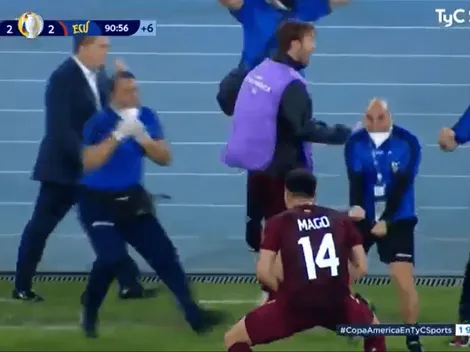 Video: el descontrolado festejo de Mago en el empate de Venezuela