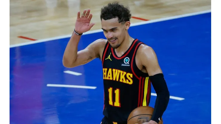 Trae Young en la victoria de Atlanta.