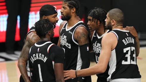 Los cinco titulares en la victoria definitiva ante el Jazz. (Foto: Getty)
