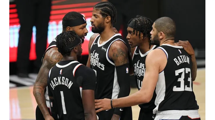 Los cinco titulares en la victoria definitiva ante el Jazz. (Foto: Getty)