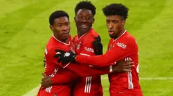 David Alaba, Alphonse Davies y Kingsley Coman, jugadores del Bayern.