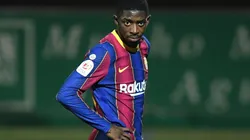 Ousmane Dembelé en un encuentro con Barcelona.