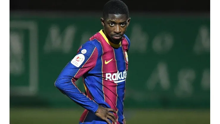 Ousmane Dembelé en un encuentro con Barcelona.