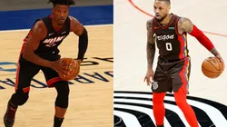 Jimmy Butler y Damian Lillard