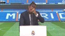 Sergio Ramos, emocionado en su despedida del Real Madrid.