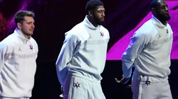 Luka Doncic LeBron James y Anthony Davis (Foto: Getty)
