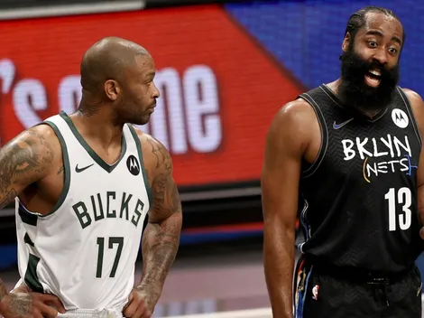 Video: Harden estaba en una pierna y P.J. Tucker casi le saca un ojo