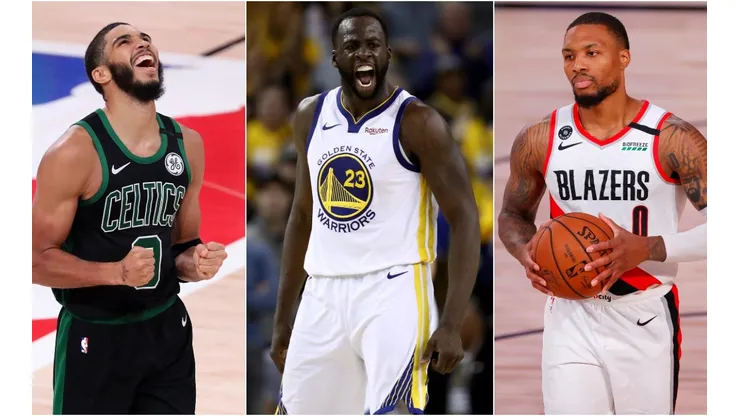 Jayson Tatum, Damian Lillard y Draymond Green