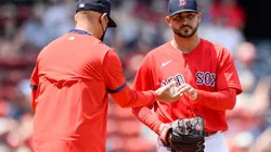 Alex Cora y Martín Pérez en Toronto Blue Jays