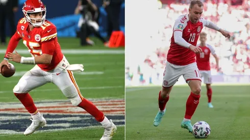 Patrick Mahomes y Christian Eriksen