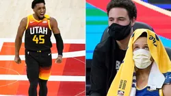 Donovan Mitchell, Stephen Curry y Klay Thompson (Fotos: Getty)
