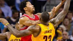 Derrick Rose y LeBron James