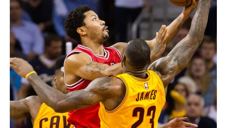 Derrick Rose y LeBron James