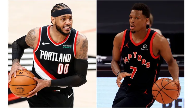 Carmelo Anthony y Kyle Lowry