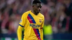 Ousmane Dembelé durante un encuentro con Barcelona.