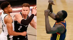 Giannis Antetokounmpo, Blake Griffin y Draymond Green