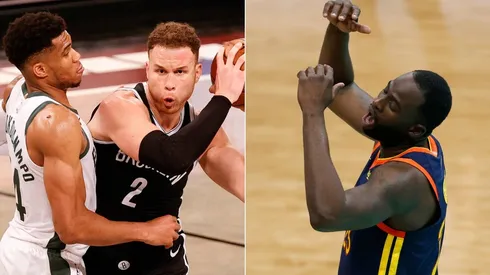 Giannis Antetokounmpo, Blake Griffin y Draymond Green