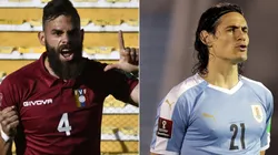 Jhon Chancellor y Edinson Cavani (Fotos: Getty)