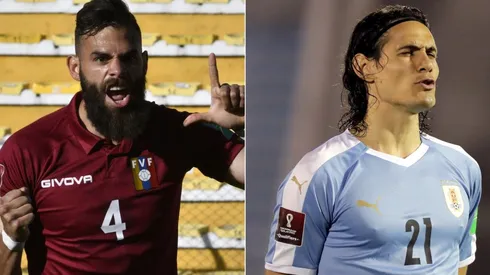 Jhon Chancellor y Edinson Cavani (Fotos: Getty)