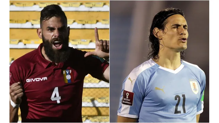 Jhon Chancellor y Edinson Cavani (Fotos: Getty)