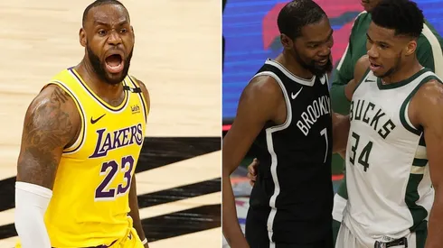LeBron James, Kevin Durant y Giannis Antetokounmpo