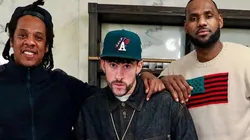 Jay-Z, Bad Bunny y LeBron James (Foto: @uninterrupted)