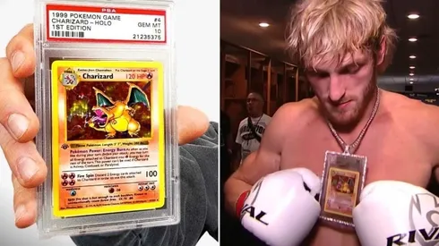 Logan Paul salió al ring con su carta de Pokémon de 150,000 dólares en el cuello