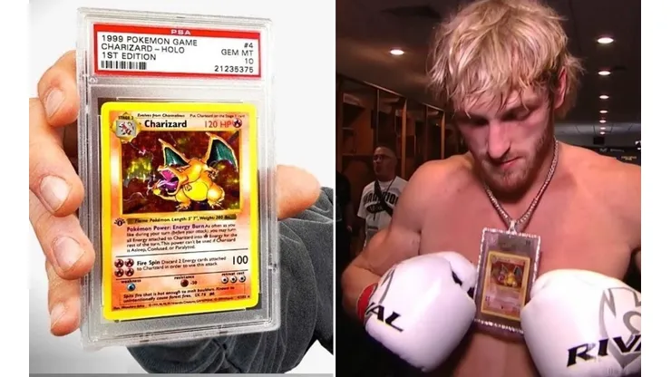 Logan Paul salió al ring con su carta de Pokémon de 150,000 dólares en el cuello