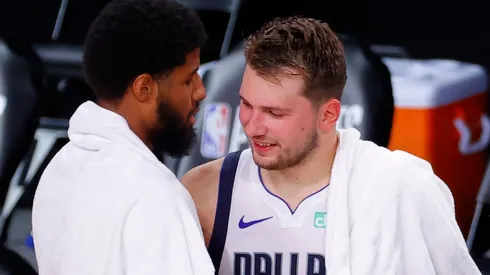 Paul George y Luka Doncic