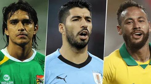 Marcelo Martins de Bolivia, Neymar Jr. y Luis Suárez lideran la tabla de goleadores (Fuente: Getty Images)