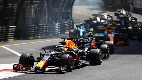Postal de la largada en Montecarlo, donde Max Verstappen ganó con autoridad (Foto: Getty Images).