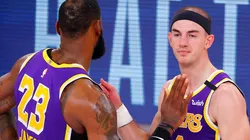 LeBron James y Alex Caruso