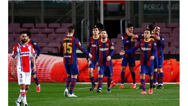 Jugadores del Barcelona.
