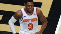 RJ Barrett en la serie ante Hawks. (Foto: Getty)