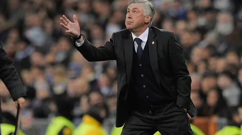 Carlo Ancelotti durante un encuentro con Real Madrid.