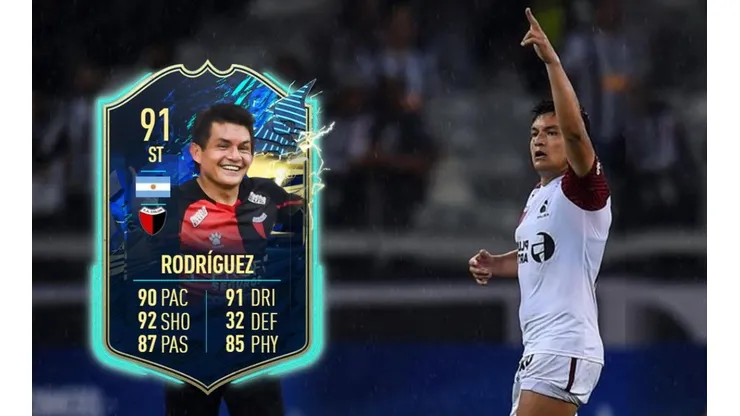 Esta es la carta del Pulga Rodríguez del evento TOTS en el Ultimate Team del FIFA 21