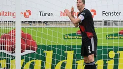 Robert Lewandowski durante un encuentro con Bayern.