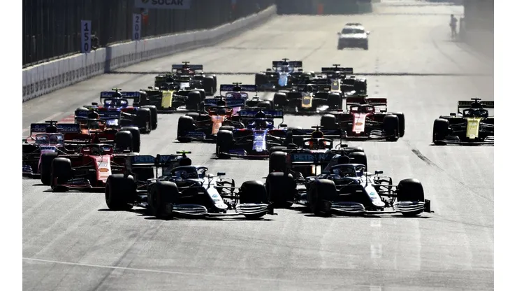 La última largada del Gran Premio de Azerbaiyán, en 2019 (Foto: Getty Images).