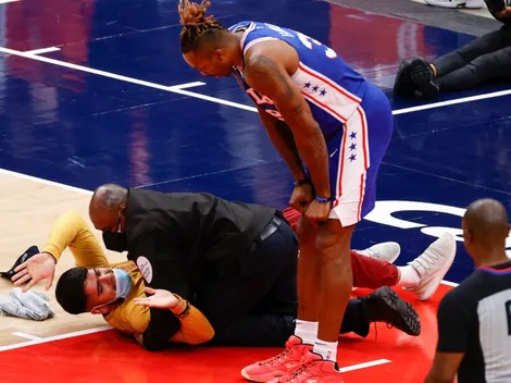 VIDEO: Un seguridad defiende la cancha en la victoria de Washington ante 76ers en los Playoffs de la NBA