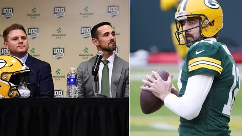 Brian Gutekunst, Matt LaFleur y Aaron Rodgers