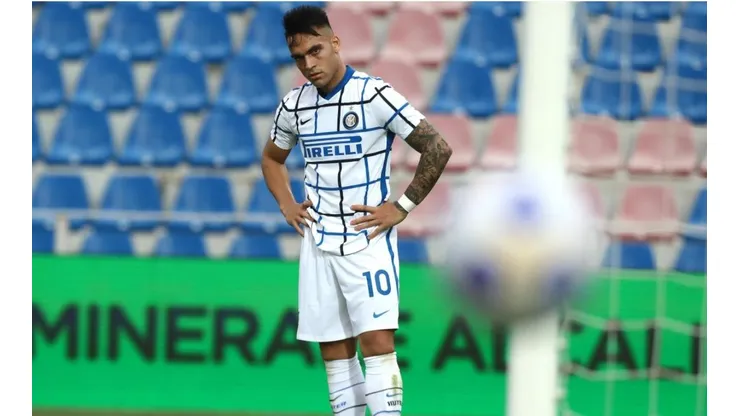 Lautaro Martínez durante un encuentro con Inter de Milan.