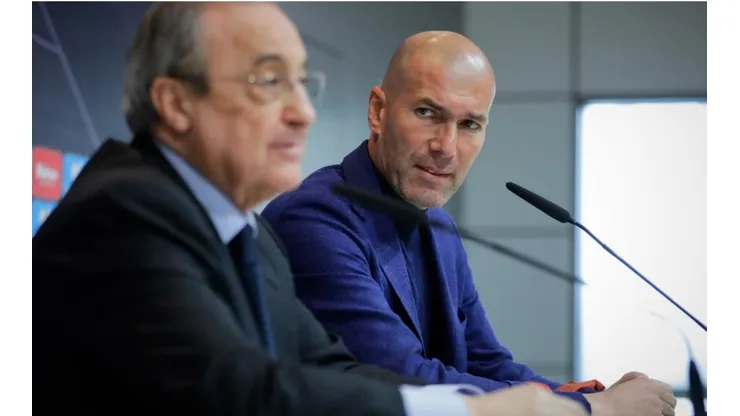 Florentino Pérez y Zinedine Zidane, presidente y entrenador de Real Madrid.